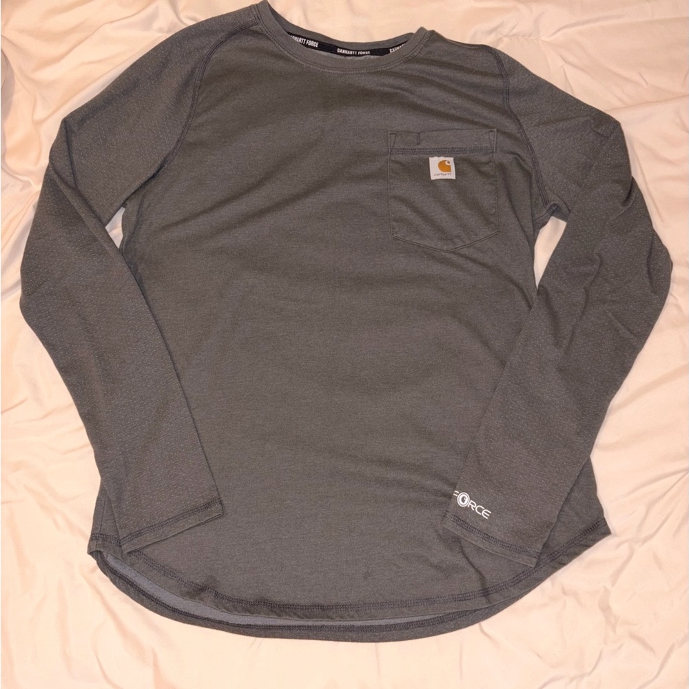 Carhartt Men's Charcoal Long Sleeve Tee